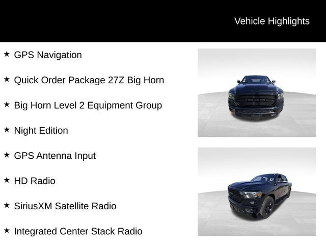 2021 RAM 1500 Big Horn Crew Cab 4x4 5'7" Box