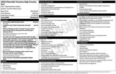 2023 Chevrolet Traverse High Country