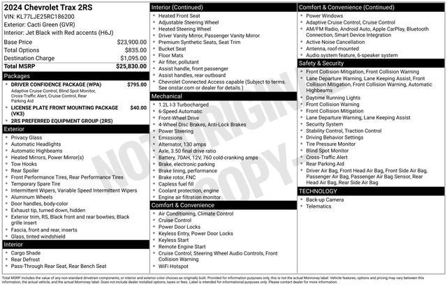 2024 Chevrolet Trax 2RS